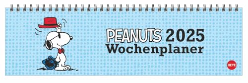 Peanuts Wochenquerplaner 2025: Kultiger Tischkalender für den Arbeitsplatz. Spiral-Kalender mit Snoopy, Charlie Brown und Co. Wochenplaner 2025 quer. (Peanuts Kalender Heye) von Heye