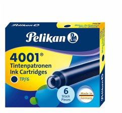 Pelikan Tintenpatronen 4001® Etui mit 6 Standard-Patronen Blau-Schwarz von Pelikan