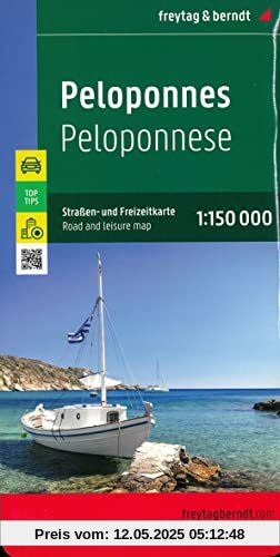 Peloponnes, Straßen- und Freizeitkarte 1:150.000, freytag & berndt: Mit Infoguide, Top Tips (freytag & berndt Auto + Freizeitkarten)