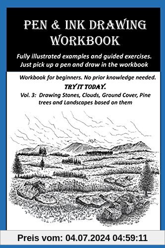 Pen & Ink Drawing Workbook vol 3: Learn to Draw Pleasing Pen & Ink Landscapes