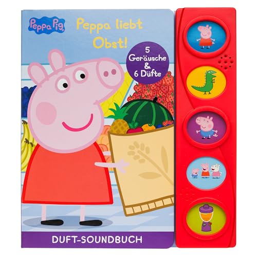 Peppa Pig - Peppa liebt Obst! - Duft-Soundbuch - Pappbilderbuch mit 5 Geräuschen und 6 Düften - Peppa Wutz