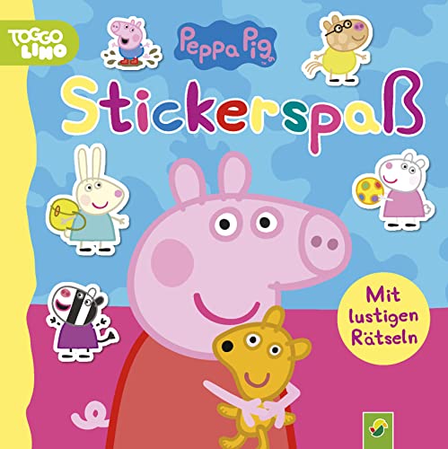 Peppa Pig Stickerspaß. Kunterbunte, kreative Seiten zum Stickern, Rätseln und Ausmalen: Für Peppa-Fans ab 4 Jahren (Kindergarten, Vorschule)