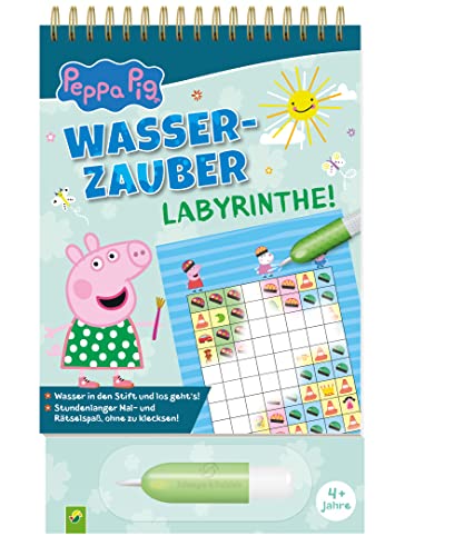 Peppa Pig Wasserzauber | Labyrinthe. Einfach mit Wasser malen!: Mal- und Rätselbuch mit Wassertankstift für Kinder ab 4 Jahren von Schwager & Steinlein Verlag GmbH