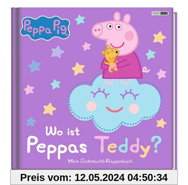Peppa Pig: Wo ist Peppas Teddy? Mein Gutenacht-Klappenbuch: Pappbilderbuch mit Klappen