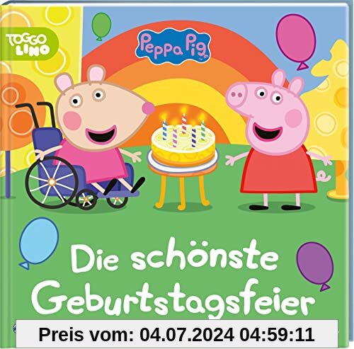 Peppa: Die schönste Geburtstagsfeier: Bilderbuch ab 3 Jahren mit Glitzer auf dem Cover (Peppa Pig)