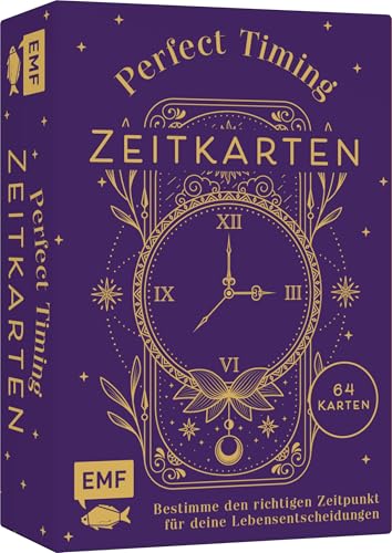 Perfect Timing – Zeitkarten: Bestimme den richtigen Zeitpunkt für deine Lebensentscheidungen | 64 liebevoll gestaltete Karten mit Anleitung von Edition Michael Fischer / EMF Verlag