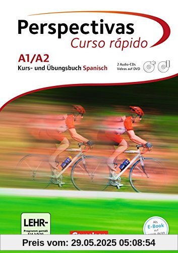 Perspectivas - Curso rápido: A1/A2 - Kurs- und Übungsbuch mit Vokabeltaschenbuch und Lösungsheft: Inkl. Audio-CDs und Video-DVD