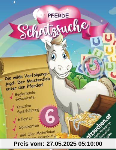 Pferde Schnitzeljagd Kindergeburtstag ab 6 Jahre: Kreativ geplante Schatzsuche mit Spurenlesen. Sofort Starten mit allen Materialien für Vielbeschäftigte & Liebhaber. (Bravo Schatzsuche)