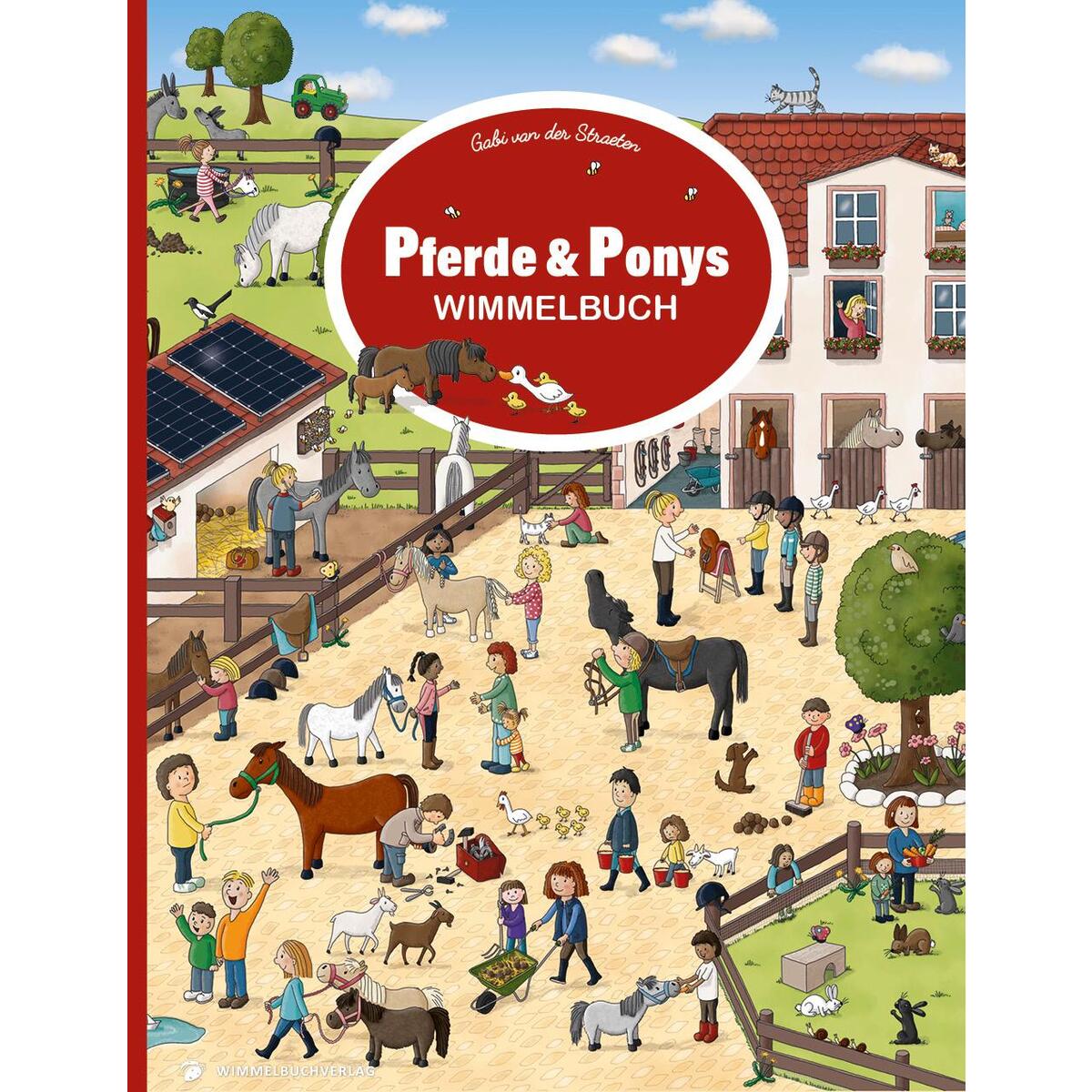 Pferde und Ponys Wimmelbuch von Adrian Wimmelbuchverlag