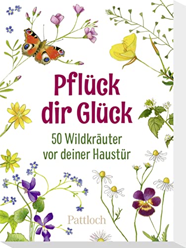 Pflück dir Glück: 50 Wildkräuter vor deiner Haustür | Kartenbox zur Bestimmung von Wildkräutern mit Bildern und Rezeptideen (Geschenke für Naturliebhaber und Gartenfreunde)
