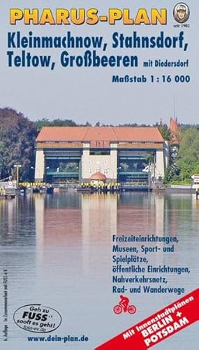 Pharus-Plan Kleinmachnow, Stahnsdorf, Teltow, Großbeeren mit Diedersdorf: Maßstab 1:16000