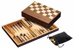 Philos 2508 - Schach Backgammon Dame Set, Feld 32 mm, Magnetverschluss von Philos