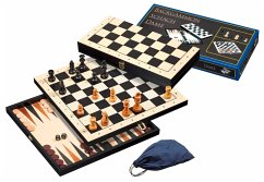 Philos 2514 - Schach Backgammon Dame Set, Feld 44 mm von Philos
