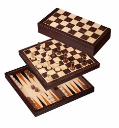 Philos 2516 - Schach-Backgammon-Dame-Set, Holz, Feld 30 mm von Philos