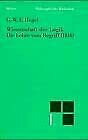 Philosophische Bibliothek, Bd.377, Wissenschaft der Logik II. Die subjektive Logik oder die Le... Philosophische Bibliothek, Bd.377, Wissenschaft der Logik II. Die subjektive Logik oder die Le...