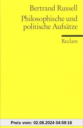 Philosophische und politische Aufsätze