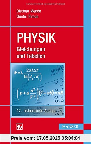 Physik: Gleichungen und Tabellen
