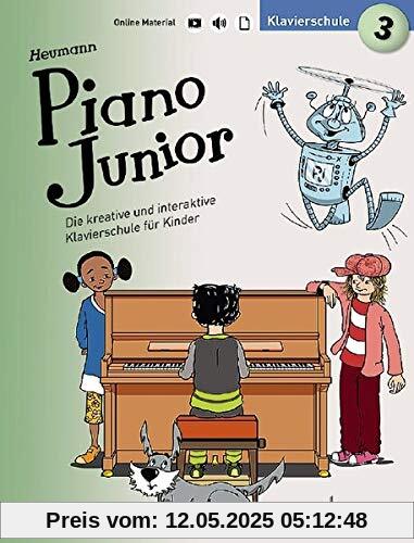 Piano Junior: Klavierschule 3: Die kreative und interaktive Klavierschule für Kinder. Band 3. Klavier. (Piano Junior - deutsche Ausgabe)