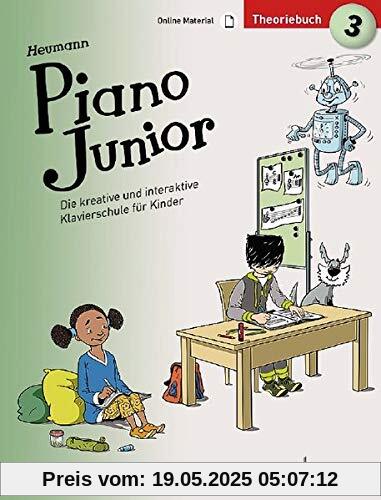Piano Junior: Theoriebuch 3: Die kreative und interaktive Klavierschule für Kinder. Band 3. Klavier. (Piano Junior - deutsche Ausgabe)