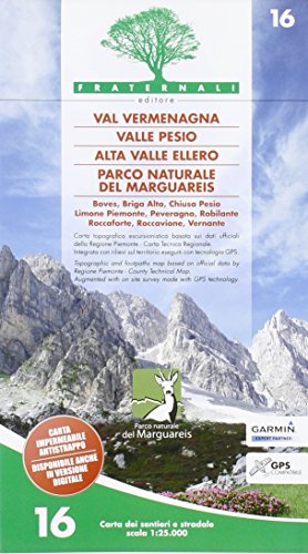 Val Vermenagna - Valle Pesio - Alta Valle Ellero 1 : 25 000 (wandelkaart, Band 16)