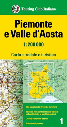 Piemonte / Val d' Aosta (1) (Carta stradale e turistica, Band 1) von Touring Club Italiano