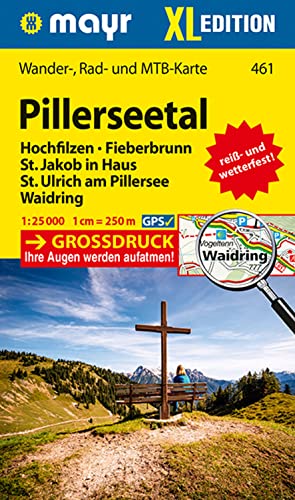 Mayr Wanderkarte Pillerseetal XL 1:25.000: Wander-, Rad- und Mountainbikekarte, extra grossdruck, reiß- und wetterfest von Kompass Karten GmbH