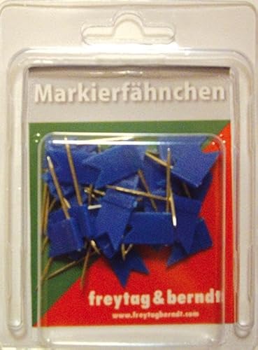 Pin Fähnchen blau: 30 Stk. Packung, 32 mm Stecklänge (freytag & berndt Bücher + Specials)