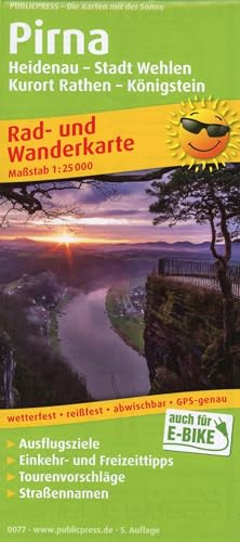 Pirna, Heidenau - Stadt Wehlen - Kurort Rathen - Königstein: Rad- und Wanderkarte mit Ausflugszielen, Einkehr- & Freizeittipps, wetterfest, reissfest, ... 1:25000 (Rad- und Wanderkarte: RuWK) von FREYTAG-BERNDT UND ARTARIA