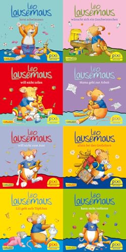 Pixi-8er-Set 219: Leo Lausemaus (8x1 Exemplar) (219): Leo Lausemaus lernt schwimmen; Leo Lausemaus will nicht teilen; Leo Lausemaus will nicht zum ... Großeltern; Leo Lesemaus - Lili geht au... von Carlsen Verlag GmbH