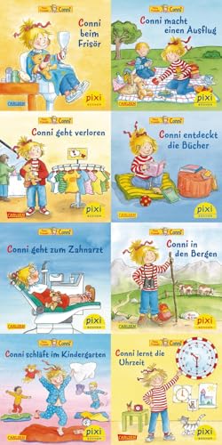 Pixi-8er-Set 220: Neues von Conni (8x1 Exemplar) (220): Conni beim Friseur; Conni macht einen Ausflug; Conni geht vorloren; Conni entdeckt die Bücher; Conni geht zum Zahnarzt, Conni in den Bergen