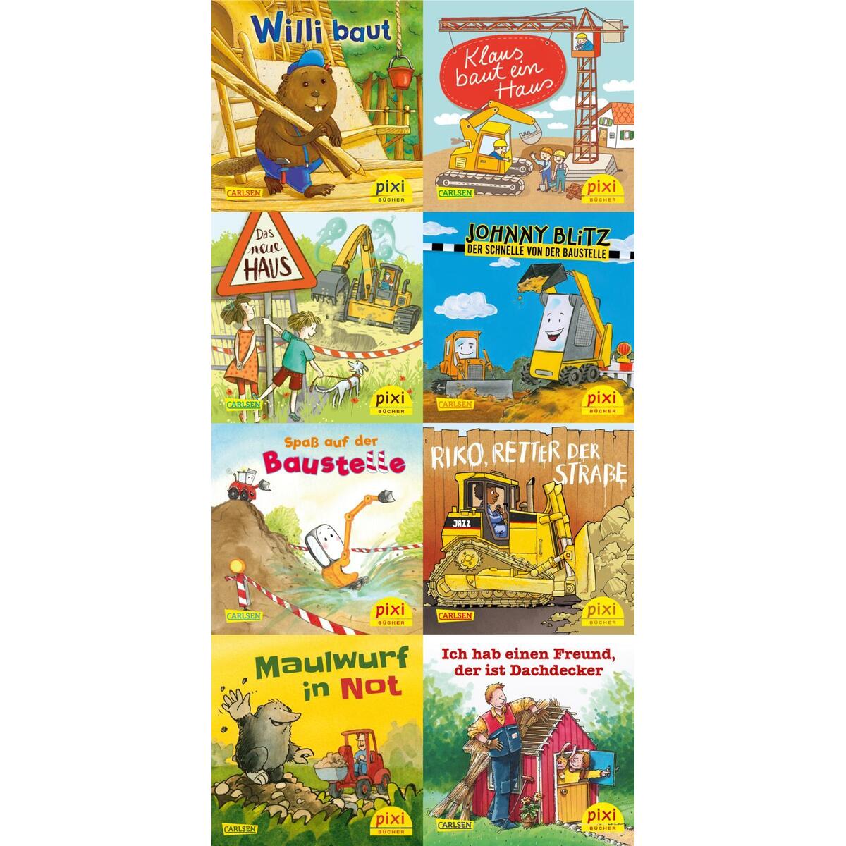 Pixi-Bundle 8er Serie 276: Pixis Fahrzeuge auf der Baustelle (8x1 Exemplar) von Carlsen Verlag GmbH