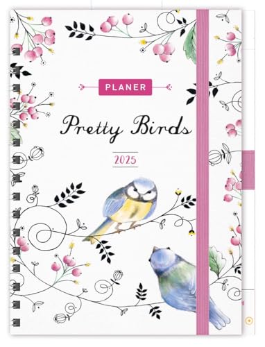 Planer Pretty Birds 2025: Familientimer-Buch mit 5 Spalten, Ferienterminen und Jahresübersicht 2026 von Korsch Verlag