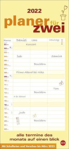 Planer für zwei Kalender 2022 von Heye