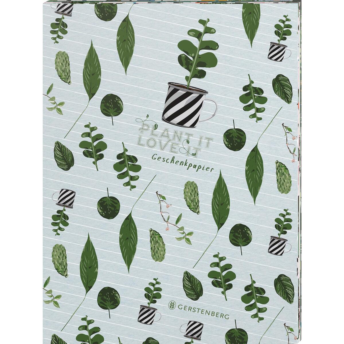 Plant it - Love it! Geschenkpapier-Heft Motiv Pflanzenkinder von Gerstenberg Verlag