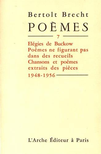 Poèmes 1948-1956, tome 7 Poèmes 1948-1956, tome 7 von L'Arche éditeur