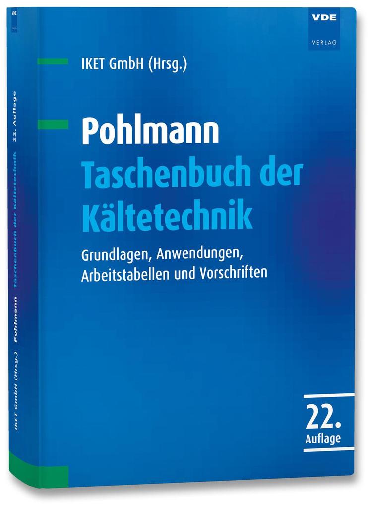 Pohlmann Taschenbuch der Kältetechnik von Vde Verlag GmbH