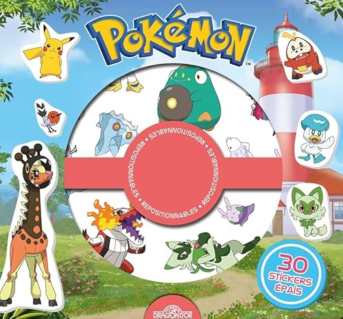 Pokémon - Pochette de stickers épais repositionnables - Paldea: 30 stickers épais repositionnables, 4 décors à compléter Pokémon - Pochette de stickers épais repositionnables - Paldea: 30 stickers épais repositionnables, 4 décors à compléter