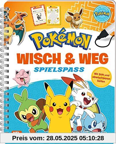 Pokémon Wisch & Weg - Spielspaß: mit abwischbaren Seiten und Stift | mit Stift und abwischbaren Seiten Pokémon Wisch & Weg - Spielspaß: mit abwischbaren Seiten und Stift | mit Stift und abwischbaren Seiten