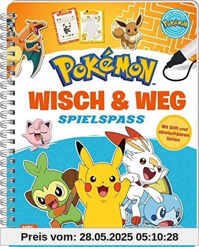 Pokémon Wisch & Weg - Spielspaß: mit abwischbaren Seiten und Stift | mit Stift und abwischbaren Seiten