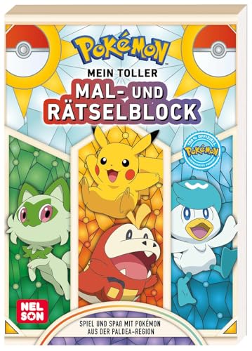 Pokémon Activity-Buch: Mein toller Mal- und Rätselblock: Spiel und Spaß mit Pokémon aus der Paldea-Region | Für Jungen und Mädchen ab 4 Jahren von Nelson