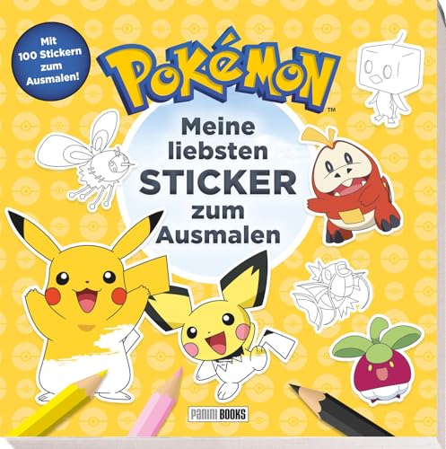 Pokémon: Meine liebsten Sticker zum Ausmalen: Malblock mit 100 Stickern zum Anmalen! von Panini Verlags GmbH