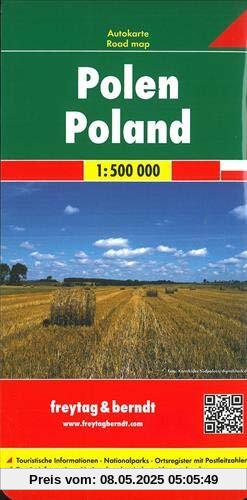 Polen, Autokarte 1:500.000: Wegenkaart 1:500 000 (freytag & berndt Auto + Freizeitkarten)