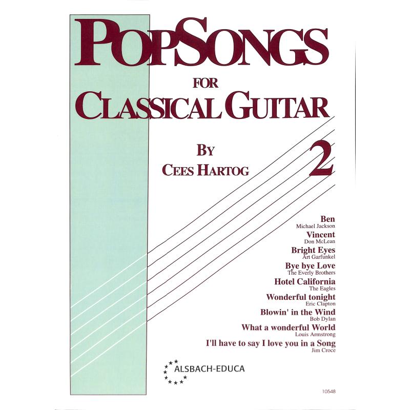 Pop songs 2 for classical guitar