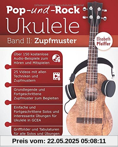 Pop- und Rock-Ukulele, Band II: Zupfmuster
