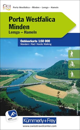 Kümmerly+Frey Outdoorkarte Deutschland 58 Porta Westfalica, Minden 1:50.000: Mit Lemgo, Hameln. Touren für Wanderer, Biker und mehr! Free Download (Kümmerly+Frey Outdoorkarten Deutschland, Band 58)