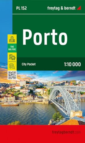 Porto, Stadtplan 1:15.000, freytag & berndt: City Pocket, Innenstadtplan (freytag & berndt Stadtpläne)