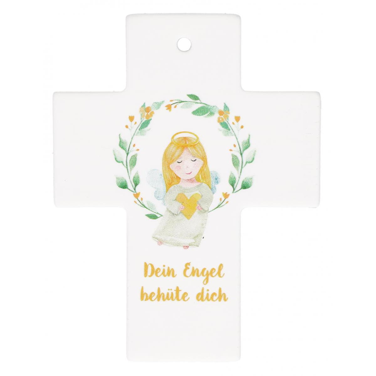 Porzellankreuz - Dein Engel behüte dich (1 Stück) von Butzon und Bercker
