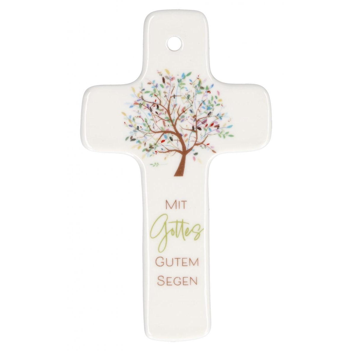 Porzellankreuz - Mit Gottes gutem Segen (1 Stück) von Butzon und Bercker