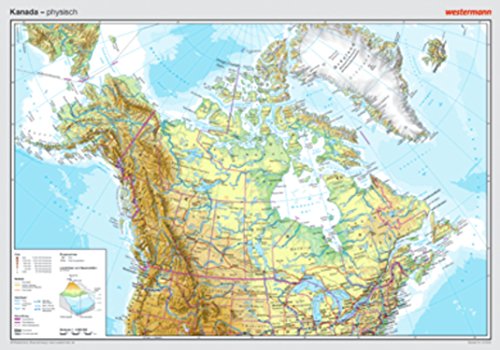 Posterkarten Geographie: Kanada: physisch