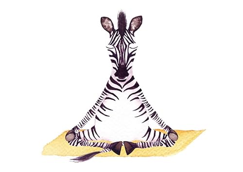 Postkarte Yoga-Zebra: VE10 von Kamphausen Media GmbH